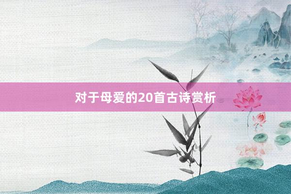 对于母爱的20首古诗赏析